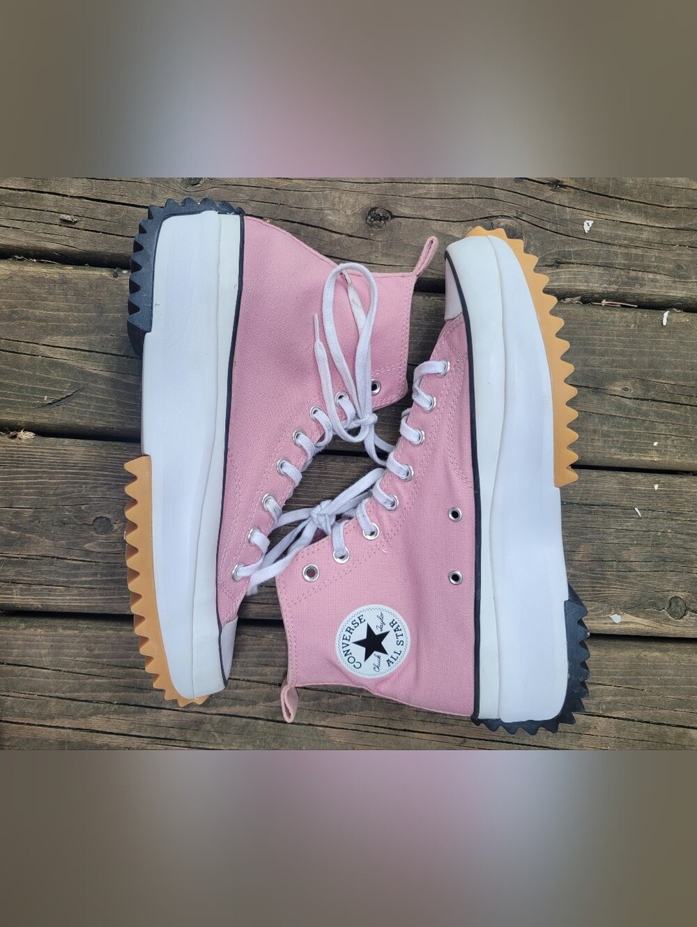 Converse W 11/M 9.5 Run Star Hike Platform Sneakers Shoes Pink Chunky Unisex